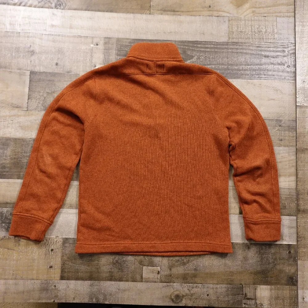 Banana Republic Polartec Quarter Zip Fleece Men’s Size‎ Medium Rust Orange Warm